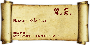 Mazur Róza névjegykártya