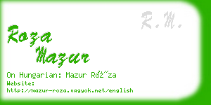 roza mazur business card